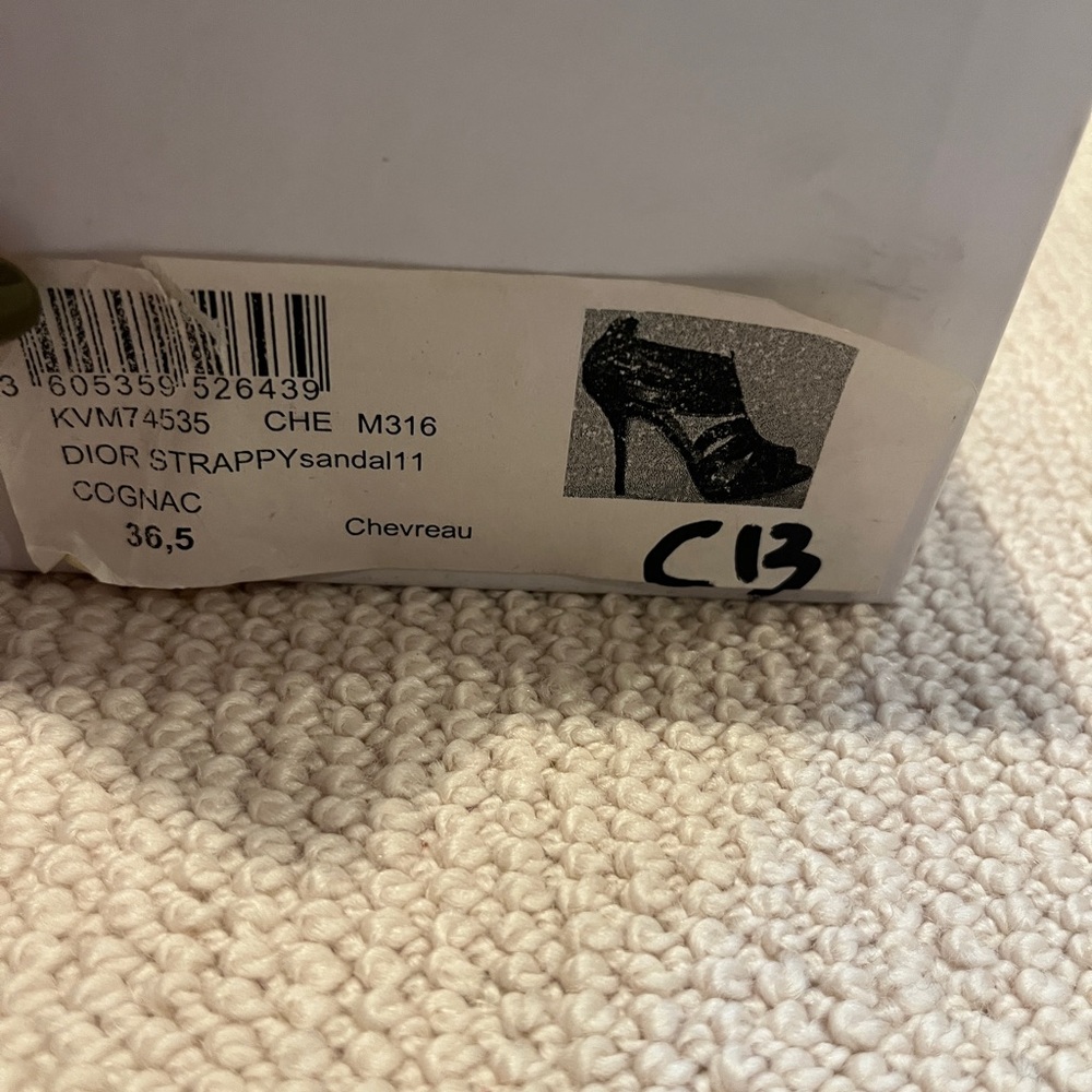 Dior Strappy Sandal. Cognac. Original Box - Picture 11 of 13